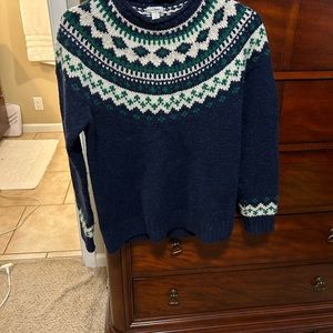 LL Bean Fair Isle crew neck sweater